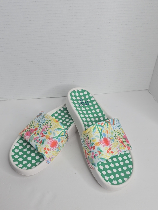 Roller Rabbit Shoes - Roller Rabbit x Target Women's Green Vacation Star Geo Sandals Slides Size 12